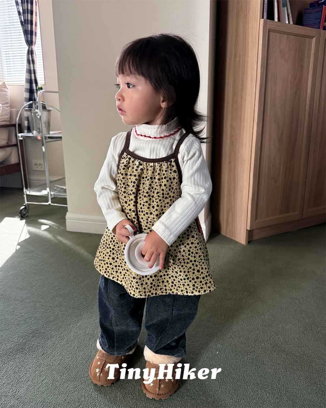 〖取寄〗韓国子供服 / 26winter / TinyHiker / レオパードワンピース / キッズ *XS~XL*