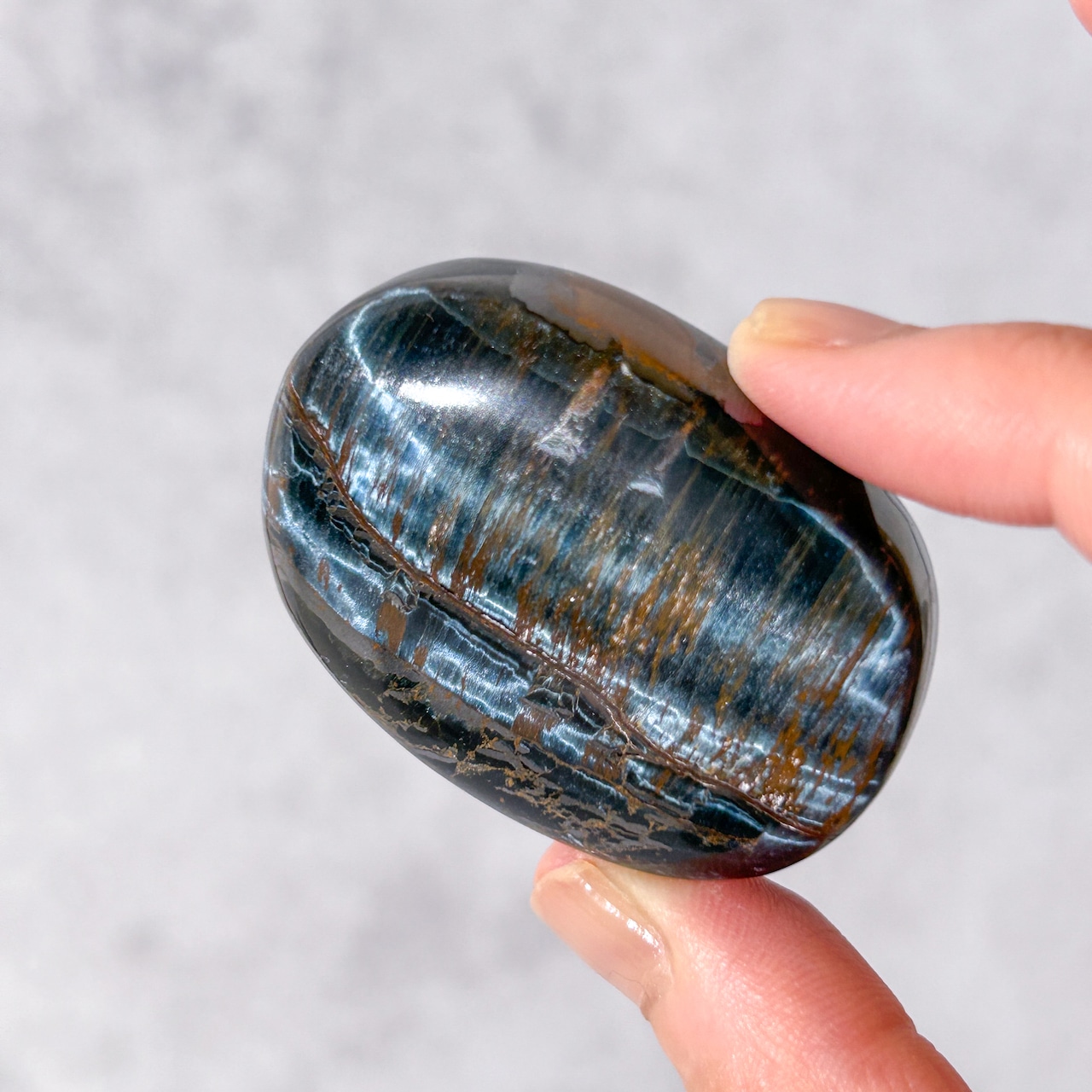 ブルータイガーアイ 04 パーム * Blue tiger eye * 天然石