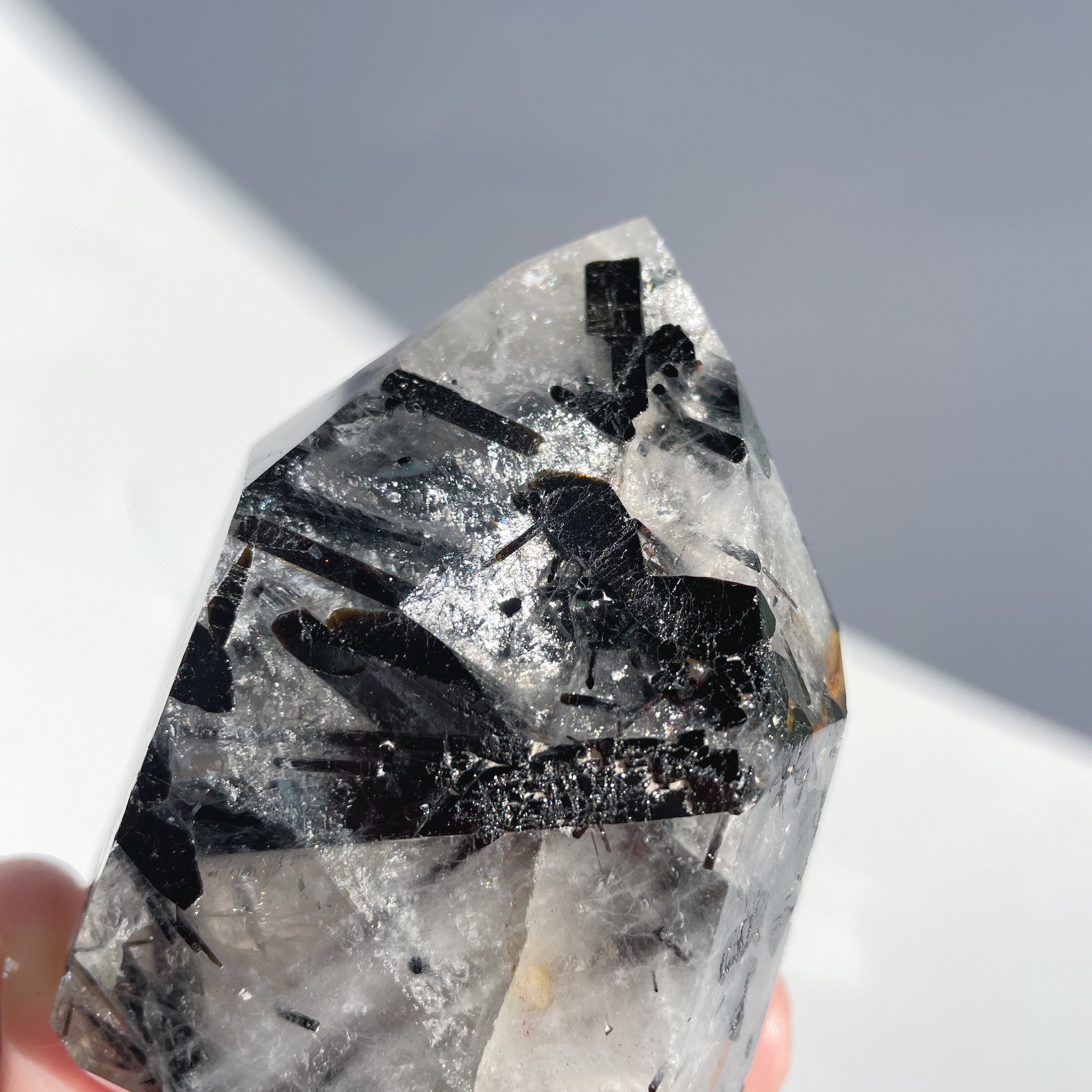 ブラックトルマリンインクォーツ タワー02◇Black Tourmaline◇天然石