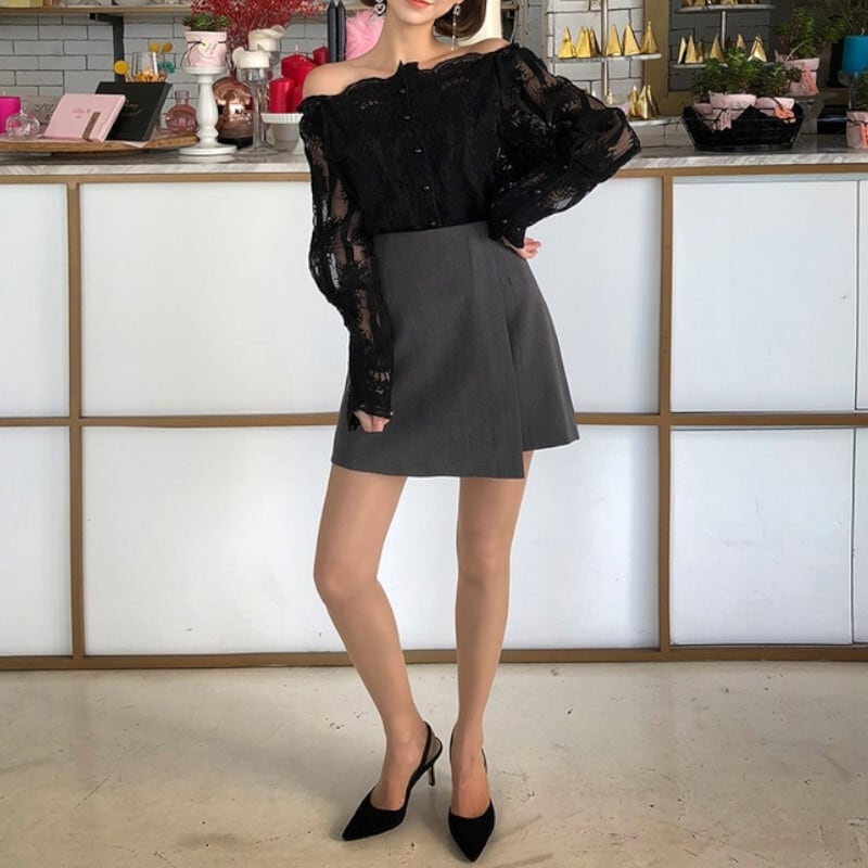 ブラウス トップス キャミソール シースルー レース トップス ブラウス