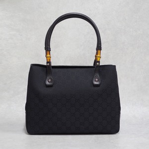 GUCCI グッチ 112526 GG柄 バンブー トートバッグ　ブラック