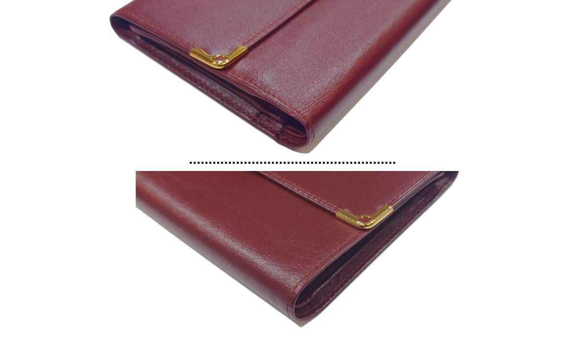 ヴィンテージ Cartier カルティエ マストライン 三つ折り財布 がま口