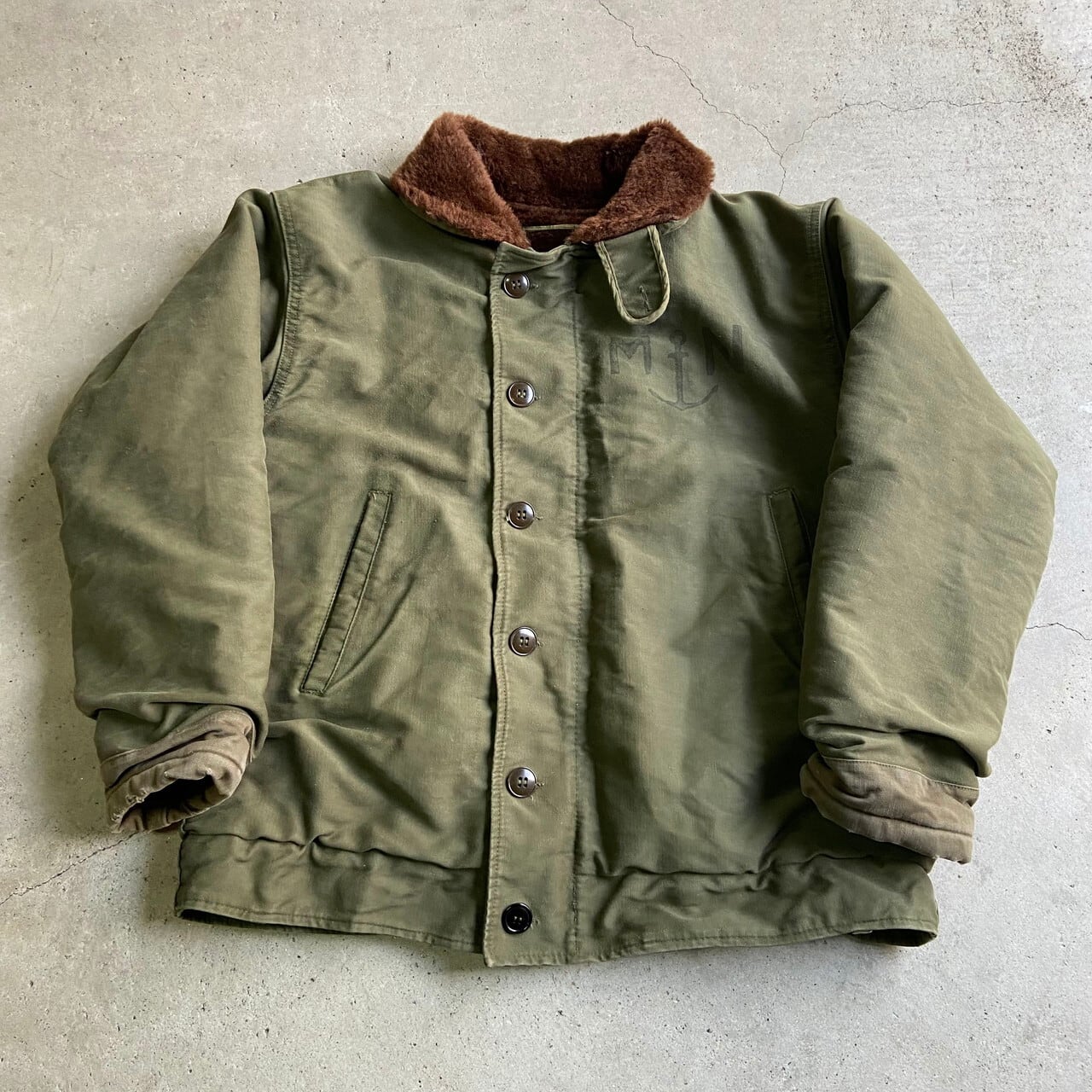 60年代 ビンテージ フランス海軍 N-1型 デッキジャケット ミリタリー  