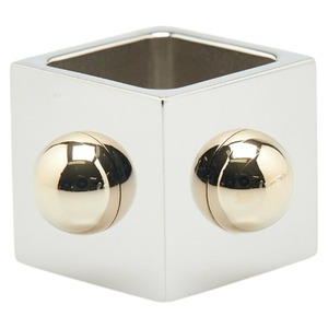 エルメス 保存袋 キューブ コリエ ド シアン スカーフリング シルバー ゴールド メタル メッキ レディース HERMES 【中古】