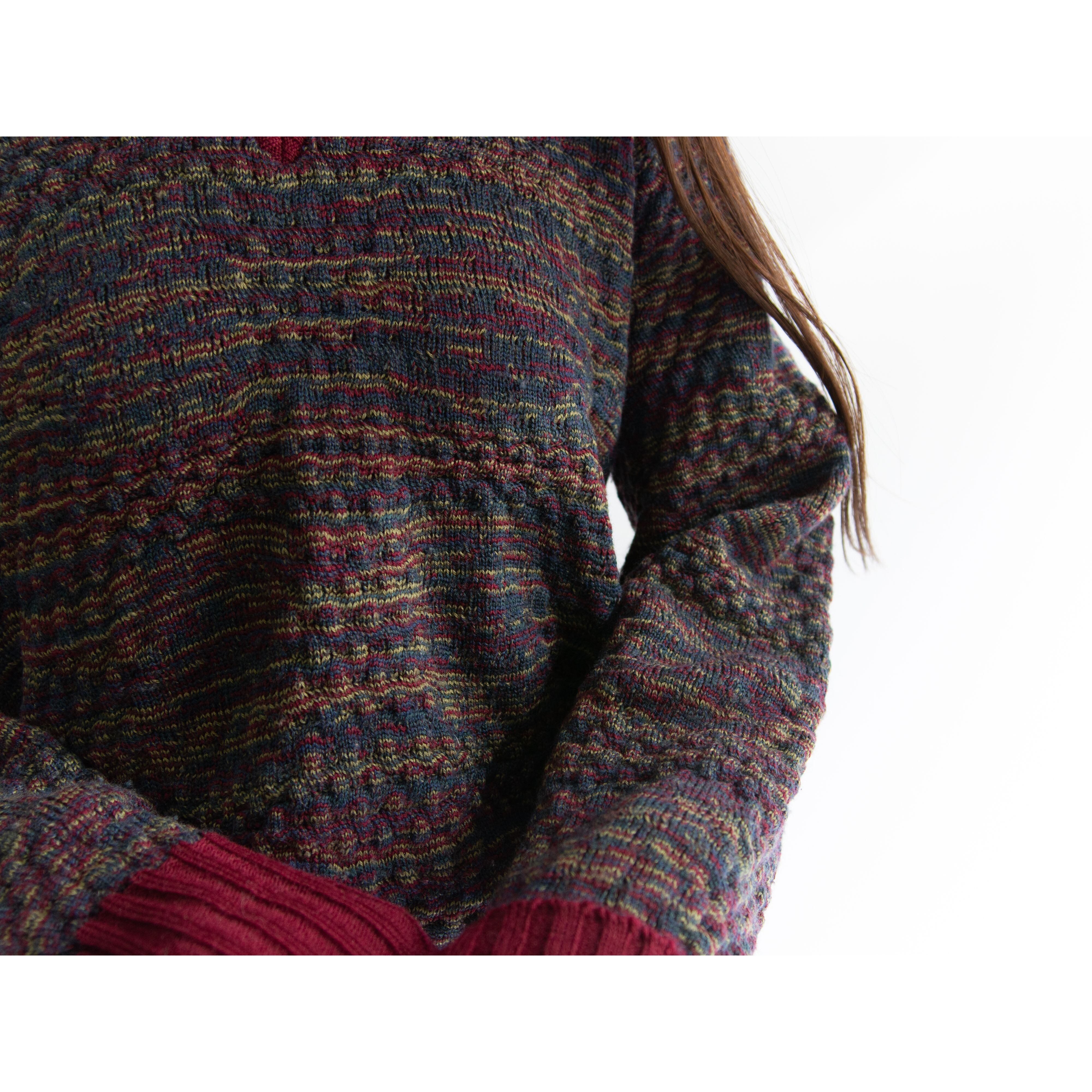 【Browns】Made in England v-neck mix knitting sweater(イギリス製 Vネックミックスニット セーター)10d