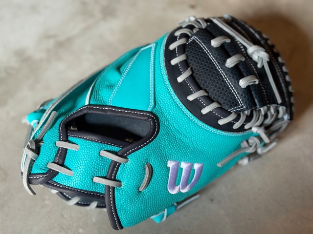 2025年モデル　Wannabe Hero DUAL CM33型 【Wilson】軟式用キャッチャーミット［Wilson中村氏直伝型付け］  ティール