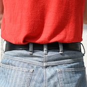 TORY LEATHER / 1 inch "3 -Piece Silver Buckle Belt(OAKBARK/NICKEL)