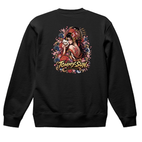 【ネオジャパニーズ】花魁般若波桜"OIRAN & HANNYA" クルーネックスウェット