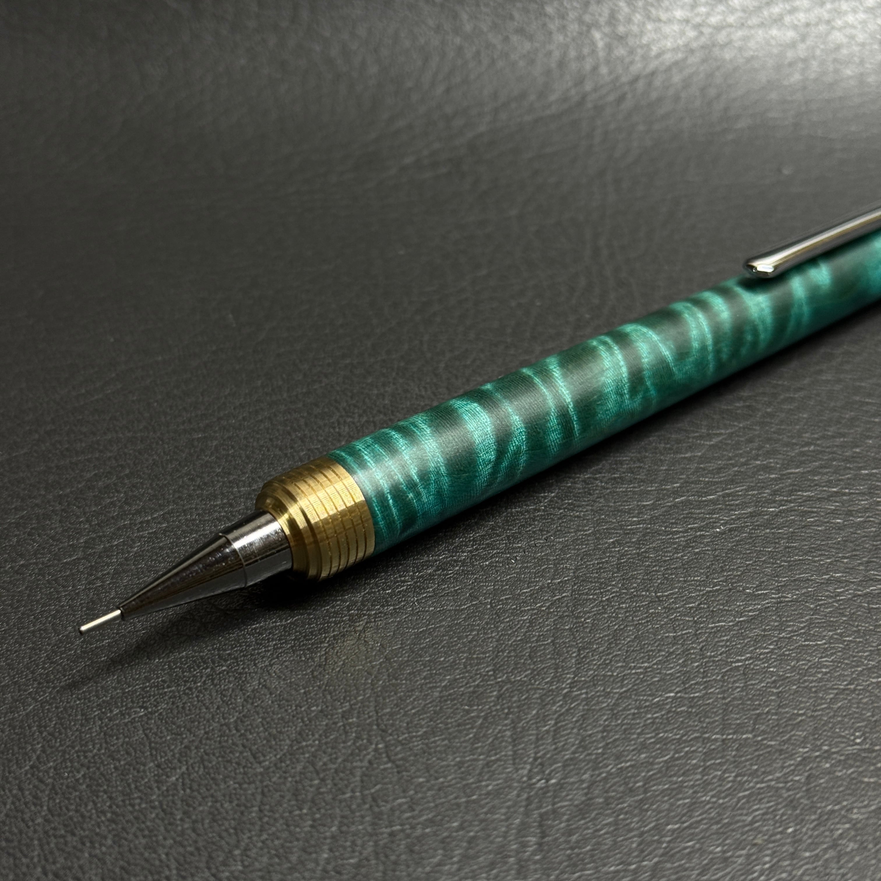 617栃トラ杢スタビ PG-5用カスタム木軸 先端Φ11 真鍮 | handwood