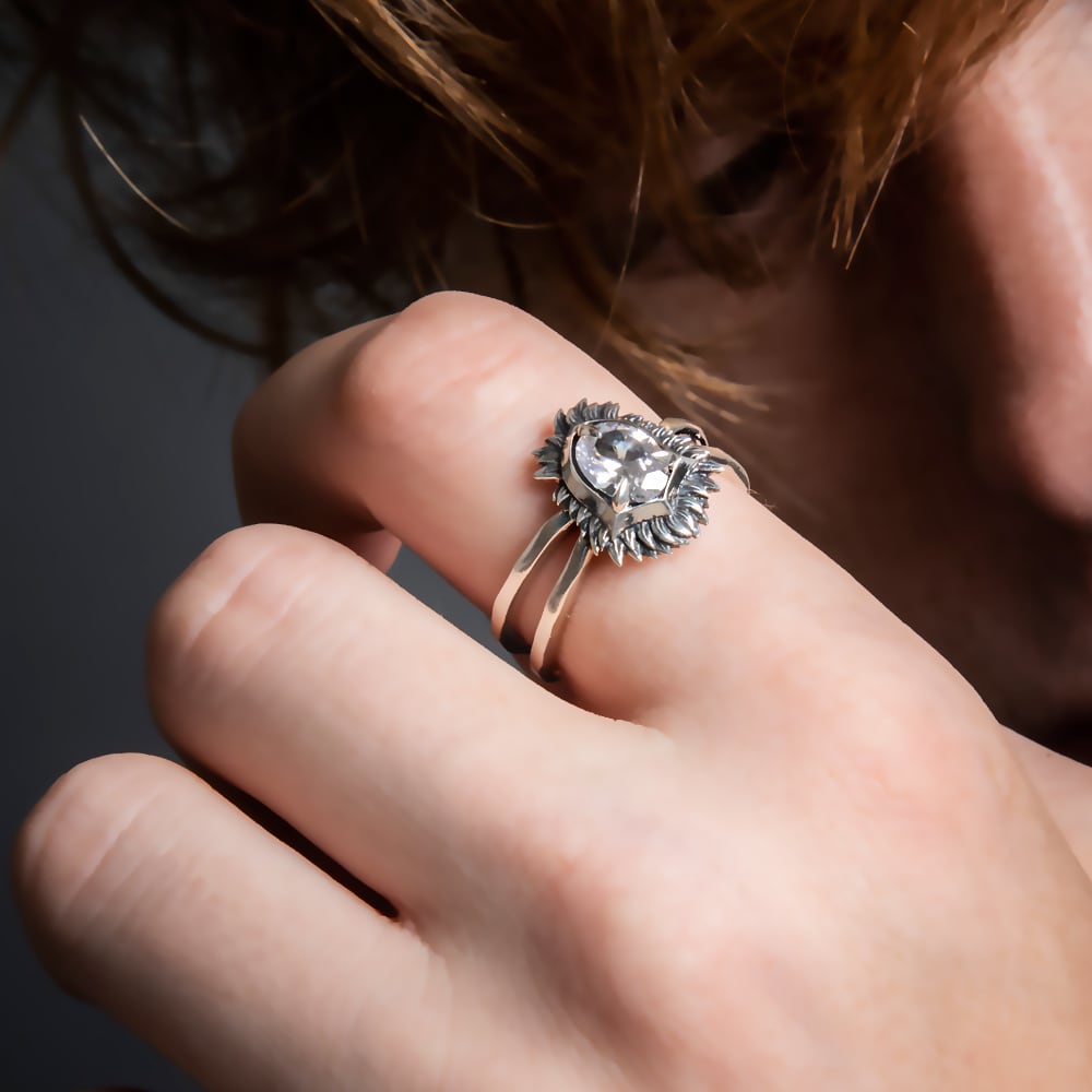 特別価格】ウイングシールドリンクﾞACR0283 Wing shield ring シルバー