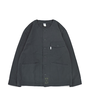 No Collar Utility Shirt Jacket / C.GREY