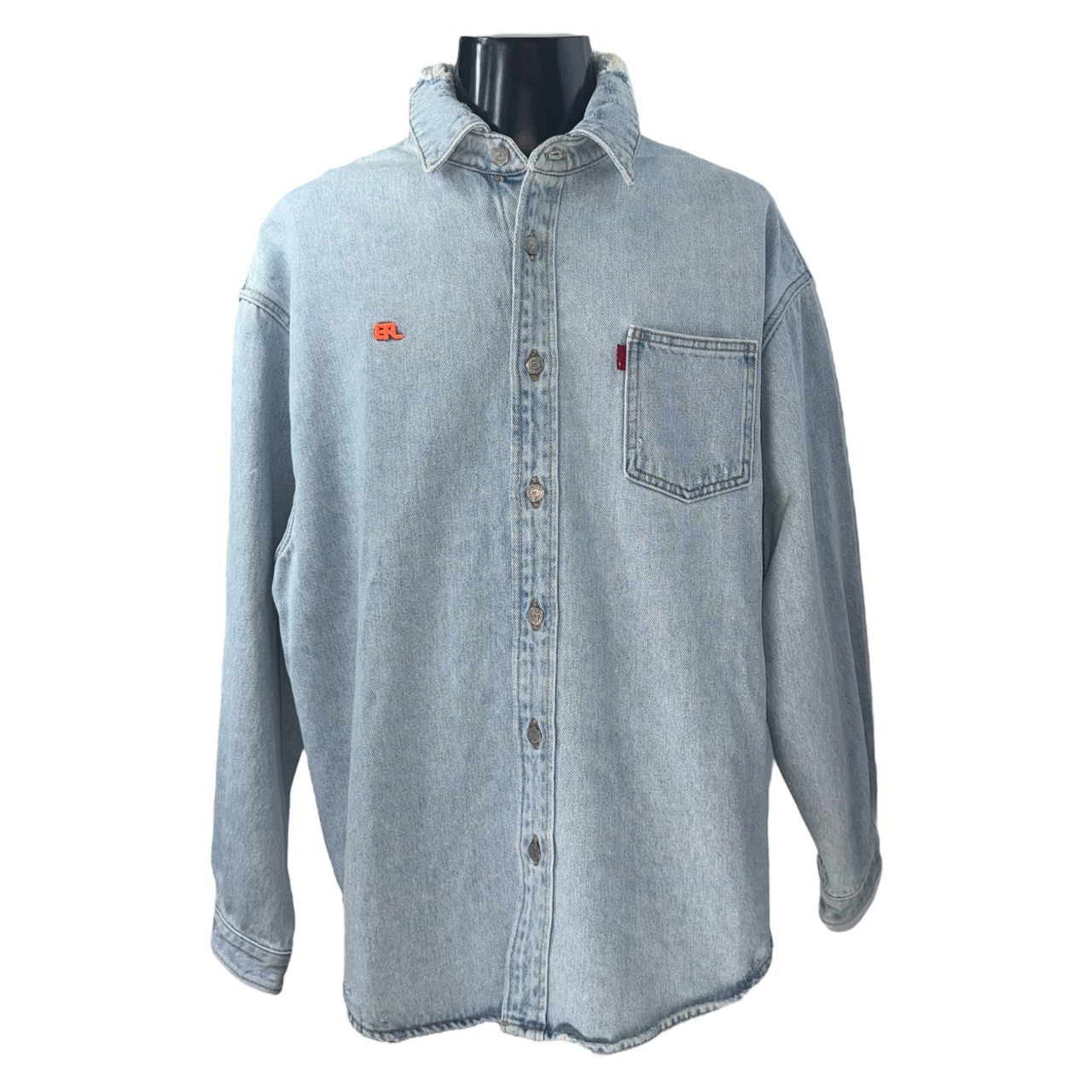【ERLxLevi's】イーアールエル リーバイス 23AW OVERSHIRT WOVEN デニムシャツ XL相当