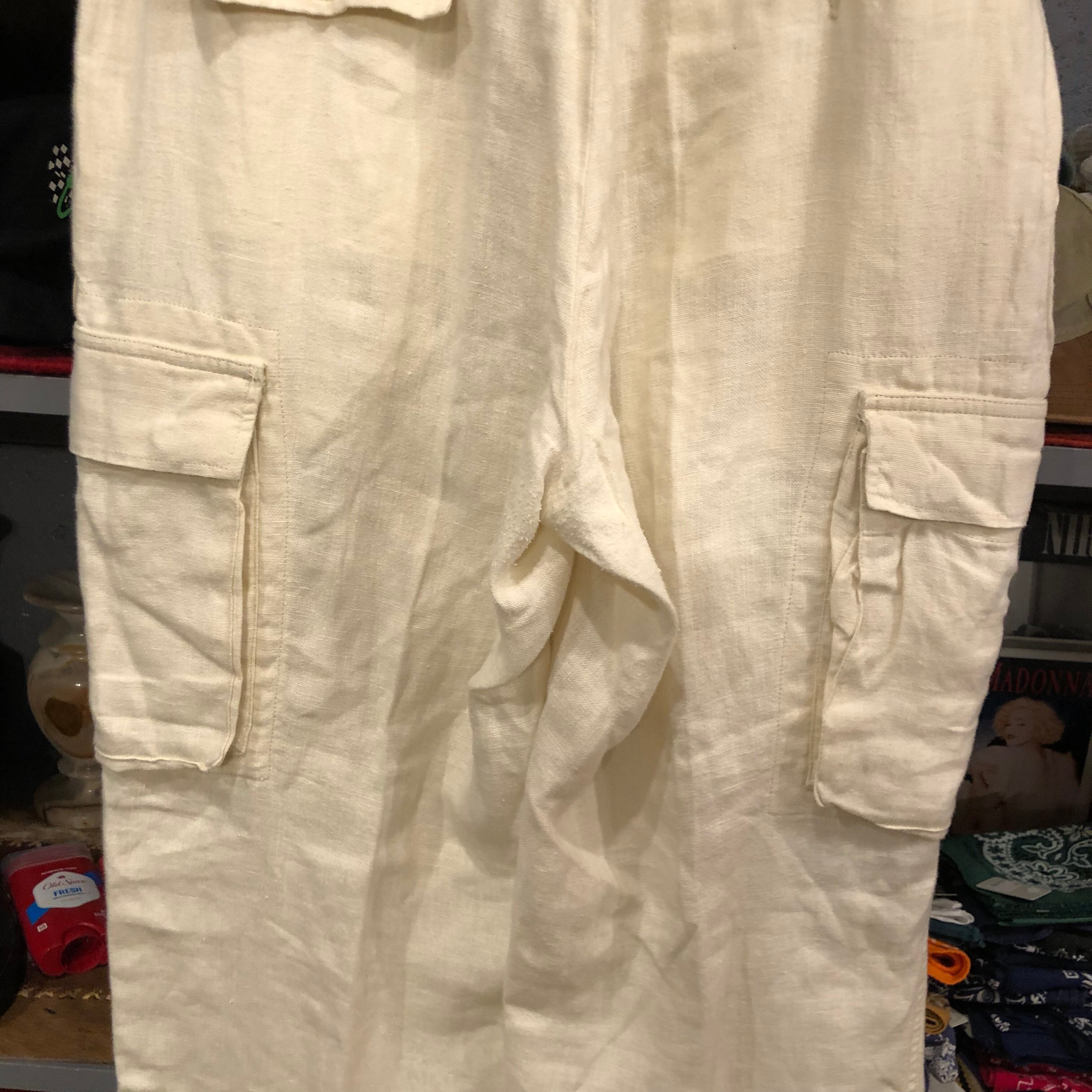 90s Polo by Ralph Lauren Linen Cargo Pants | VOSTOK