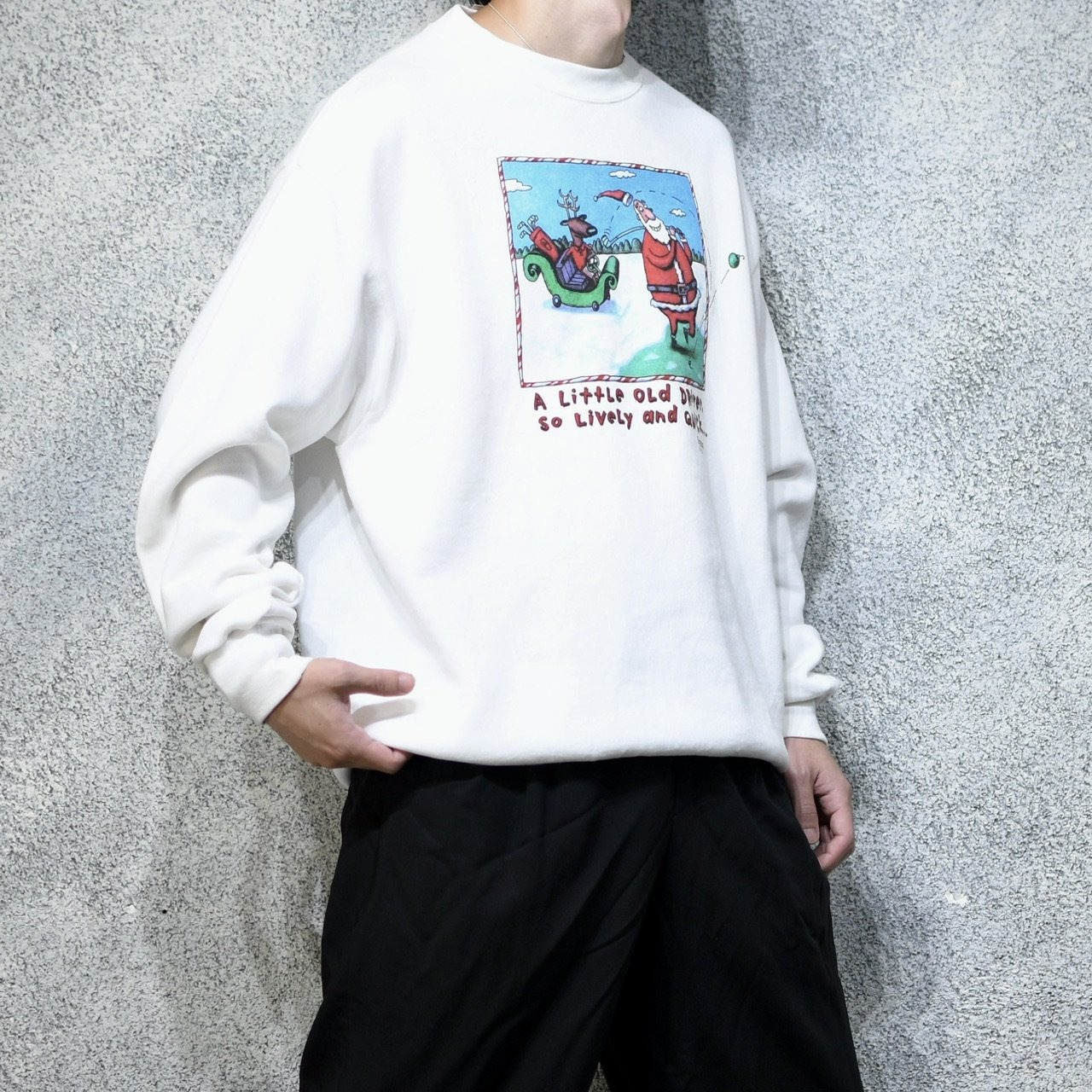 dead stock humor santa print sweat