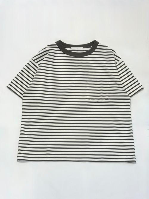 Labo ratory・BORDER POCKET T-SHIRT・WHITE-GRAY　LA 486