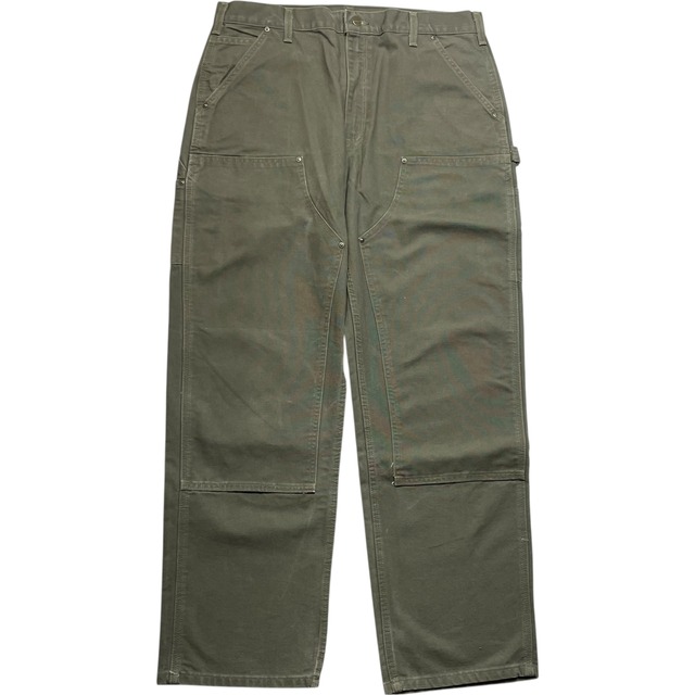 《実寸 W38L33》 Carhartt カーハート ダブルニー ペインターパンツ ワークパンツ モスグリーン no.9258