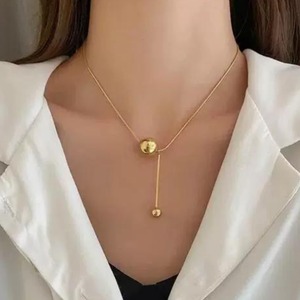 ラージボールタッセルネックレス　M00047
