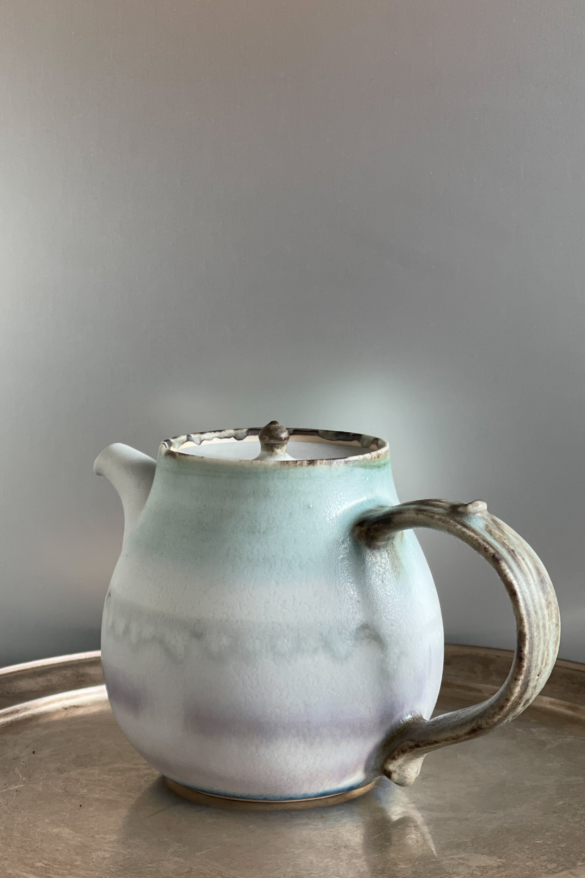 陶芸品 陶匠魂】陶芸家 ちまき / 黒土ガラス釉おちょこ8号 No.311