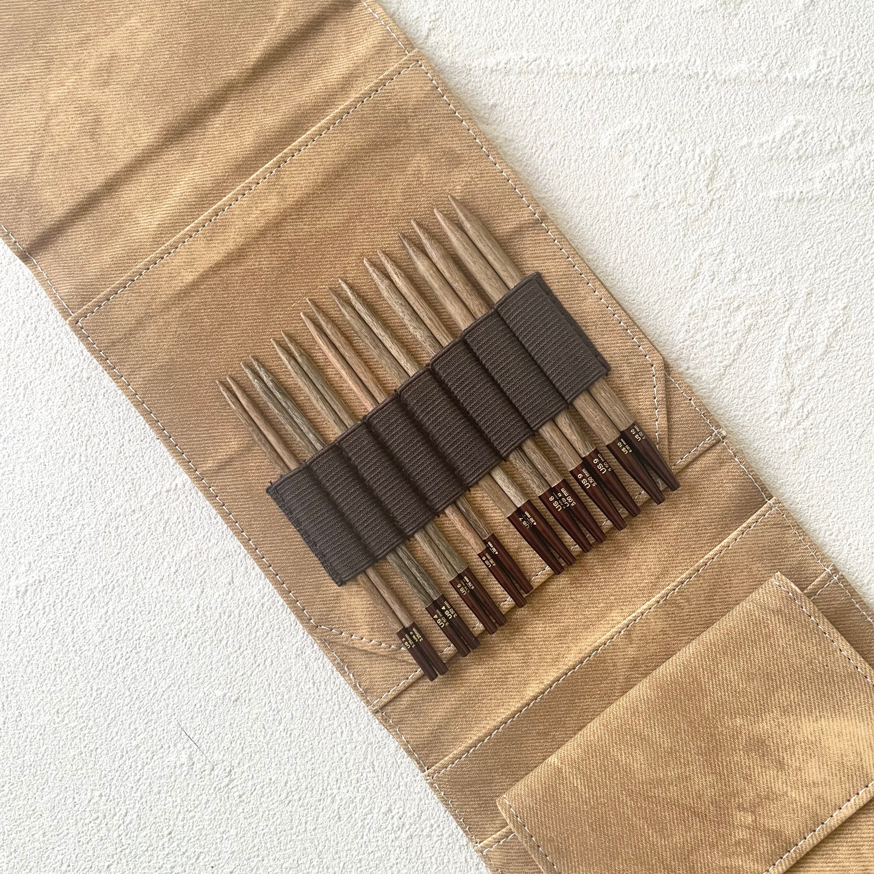LYKKE 付け替え式輪針スターターセット Umber 針長5インチ【tan fabric