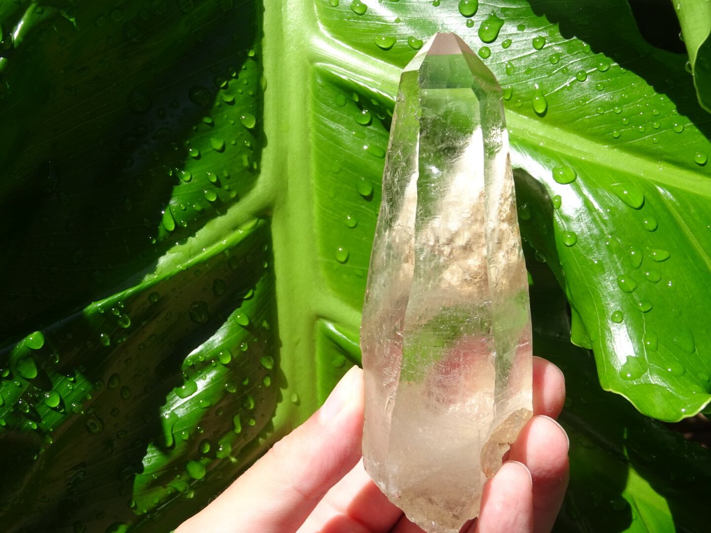 山水 】 モンド・クォーツ（タンザニアマスター）withカルサイト、蝕像