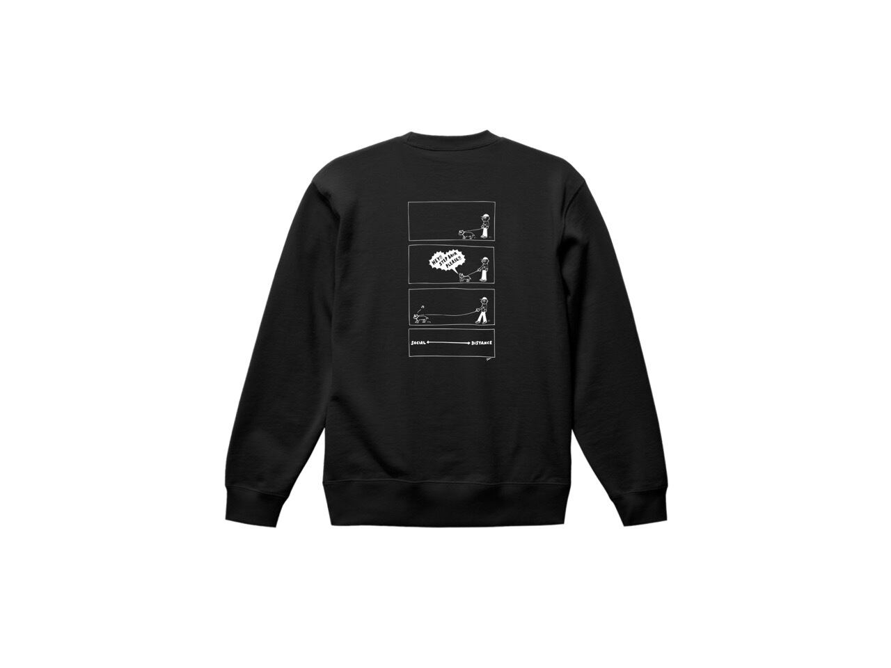 SHI × coguchi  Dog SD sweat (BLK/WH)