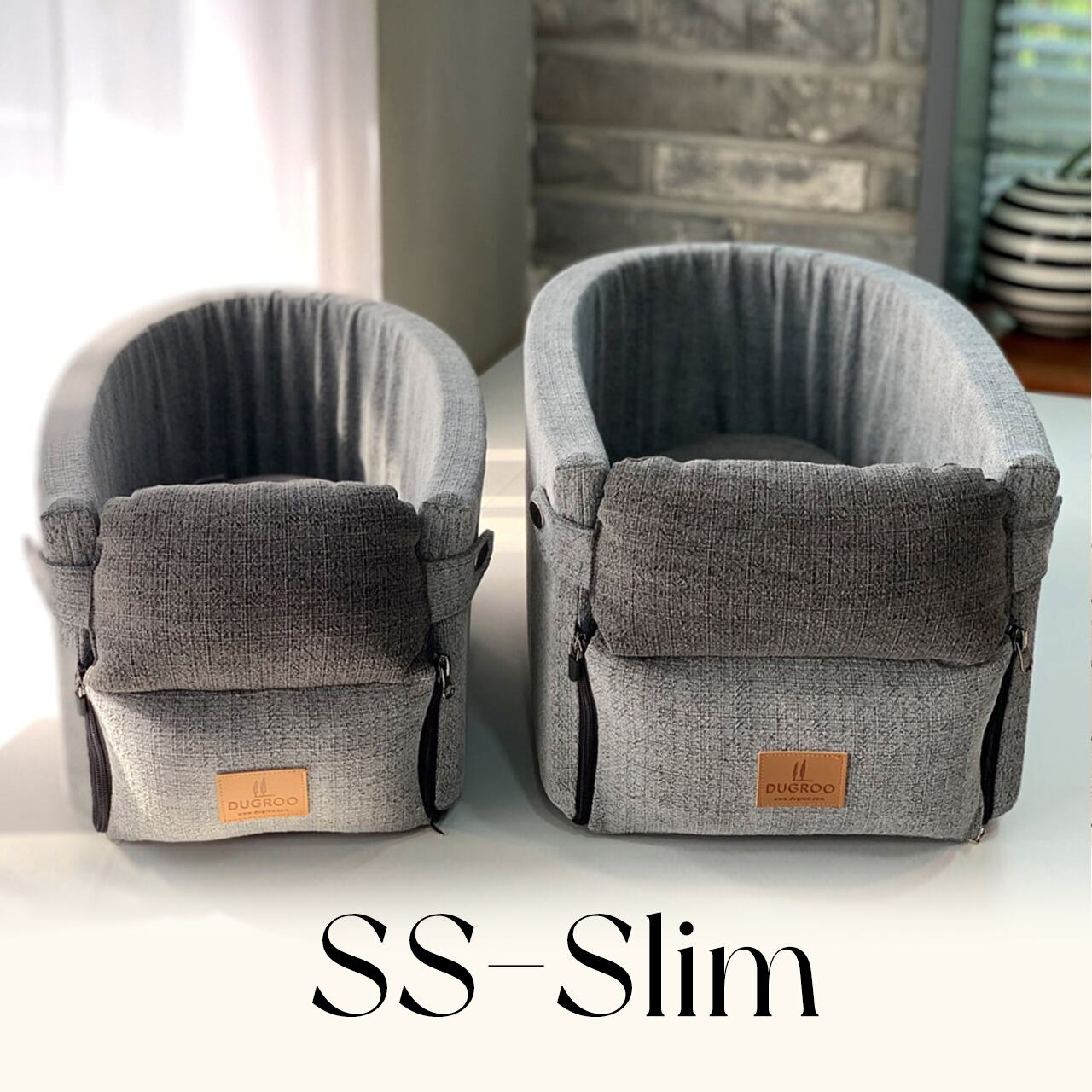 Console Box Dog Car Seat SS-Slim【Gray Combi】/ Dugroo / 日本未入荷