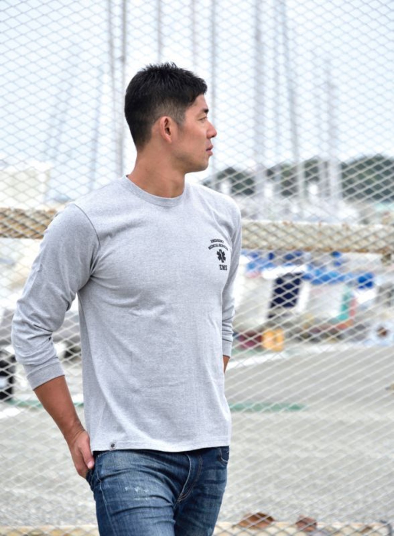 GUARD ガード JapanEmsハイグレード 長袖 Tシャツ LS-225  ls-225 メンズ アウトドア レスキュー ライフセービング