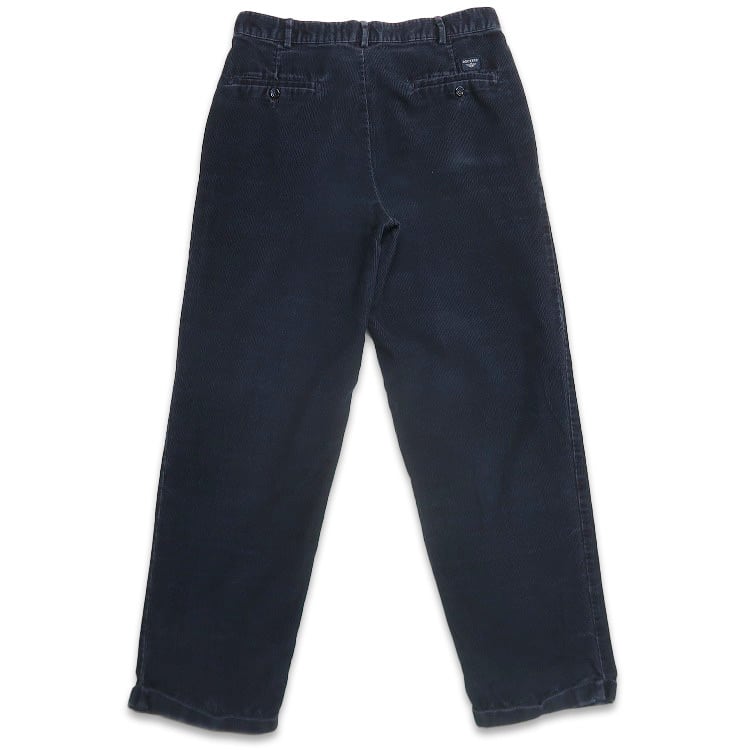 古着 ドッカーズ DOCKERS コーデュロイパンツ ツータック ネイビー