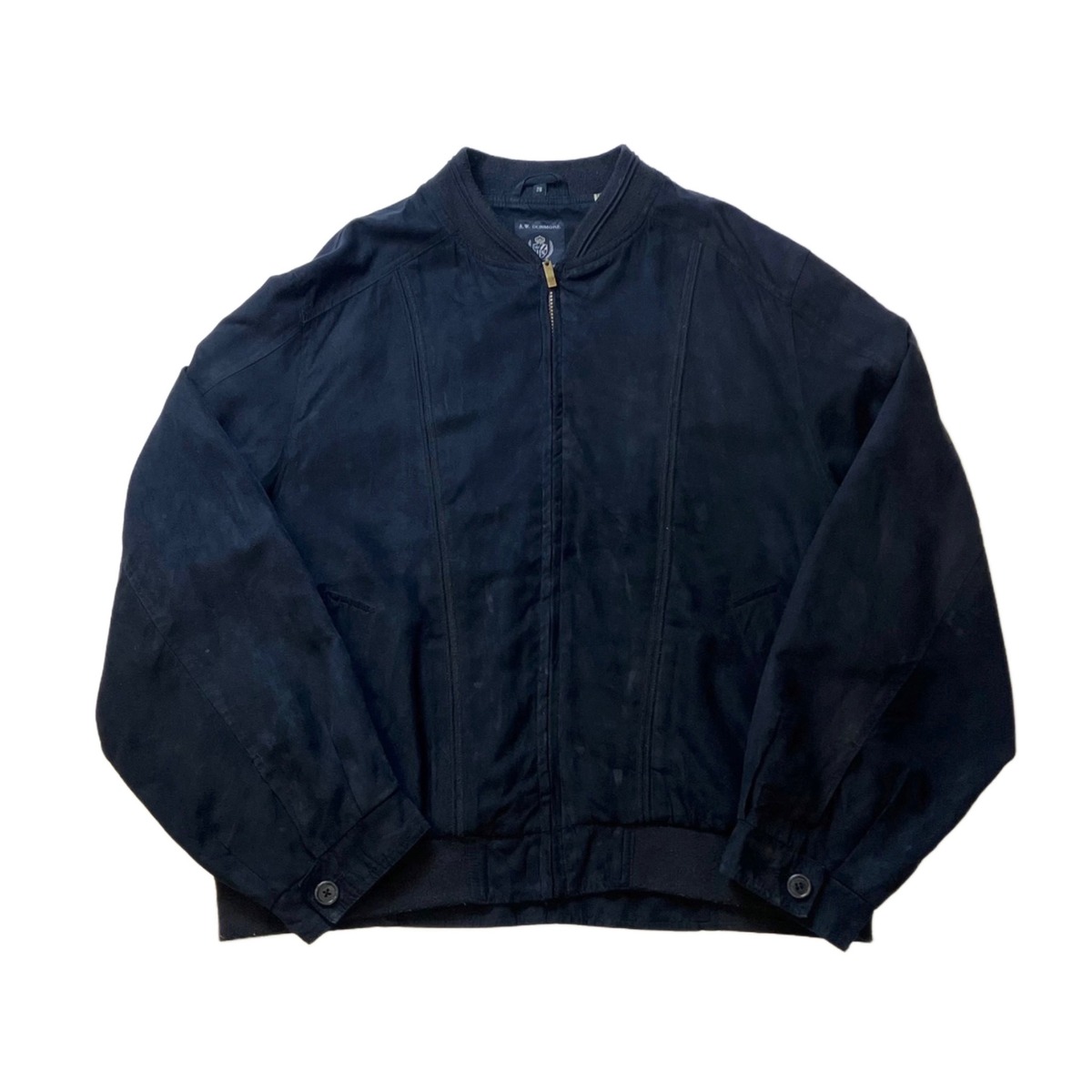 Navy color fake suede design full zip jacket | NER ネル 下北沢 古着屋 vintage ...