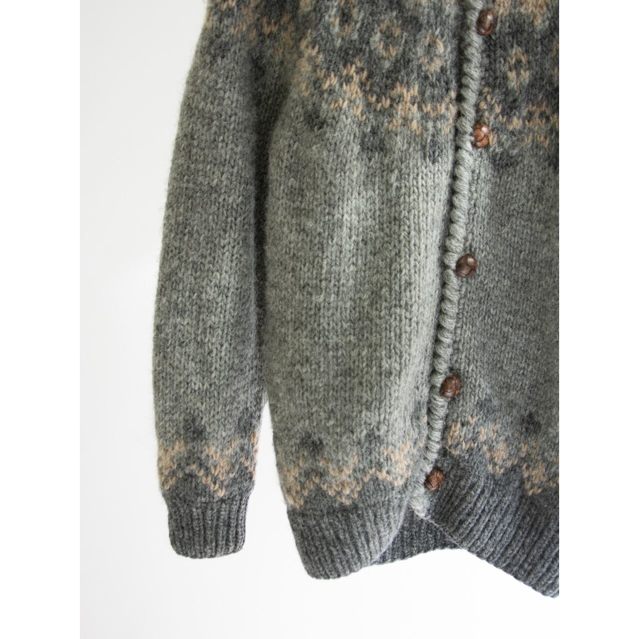 【Unknown Brand】Wool Nordic Cardigan(ウールノルディックニットカーディガン セーター)