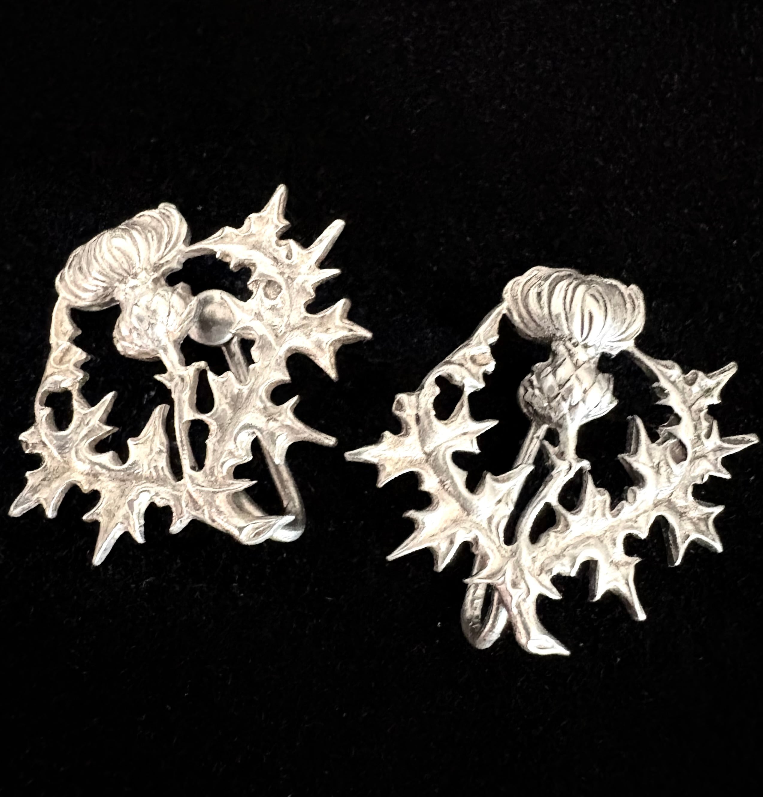 英国ビンテージ ブローチ ブラックストーン Celtic スコティッシュ