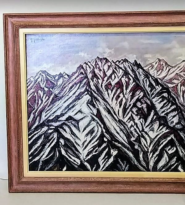 T・YOSHIDA「雪山風景」 油彩画 額縁外寸65.0x57.5x5 T・YOSHIDA「雪山風景」 油彩画 額縁外寸65.0x57.5x5