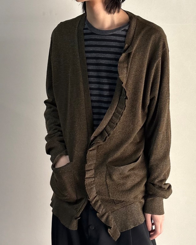 【DRIES VAN NOTEN】frill design glitter cardigan