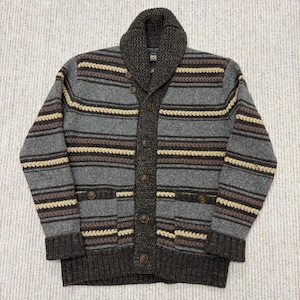 RRL WOOL BORDER SHAWL CARDIGAN