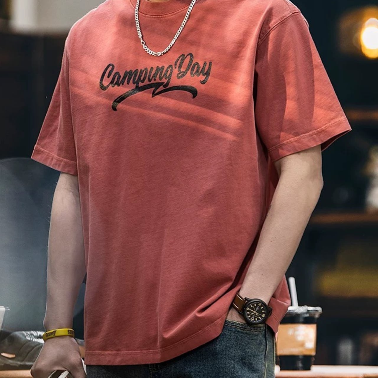 ボックスシルエット ラウンドネック プリントTシャツ 00311