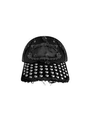 【CinderVein】Fringe Rivet Denim Cap