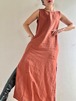 ②“Each Price Market" Vintage Linen Maxi Dress