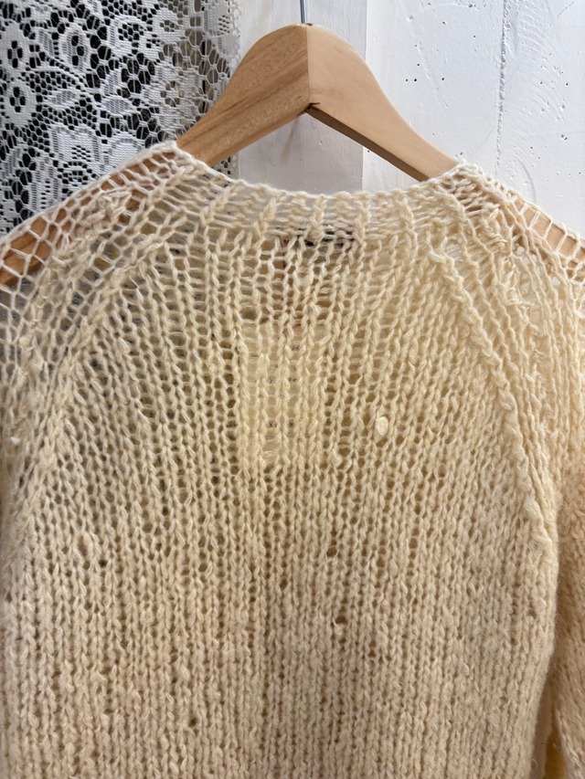60’s ivory mohair cardigan