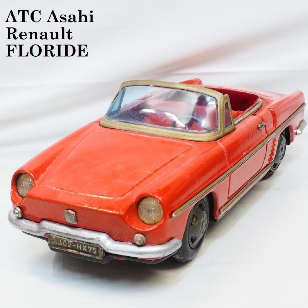 旭玩具【イスズ ベレット赤】ブリキtin toy carミニチュア自動車【箱付