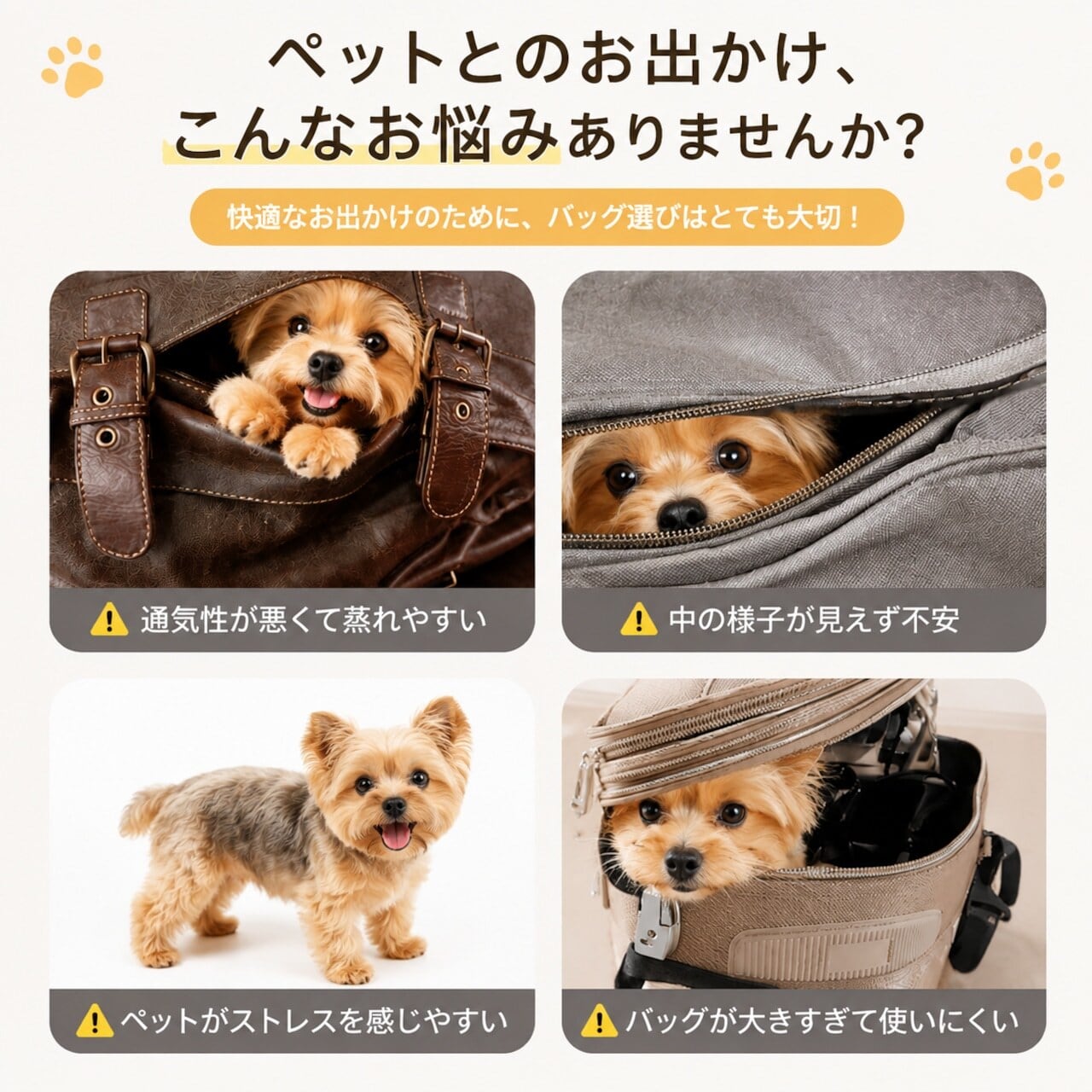 406. HANA 猫犬用 2WAY ペットキャリーバッグ ぬいぐるみ付きトート