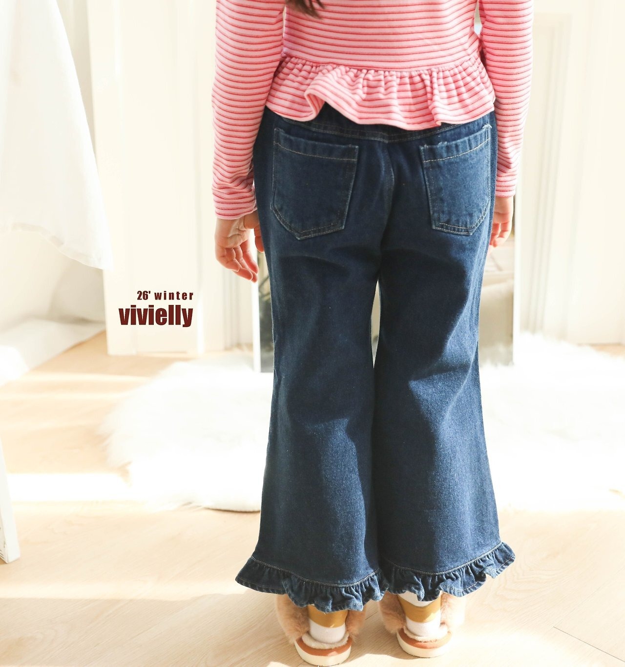 vivielly［取寄］jane frill denim pants 26winter