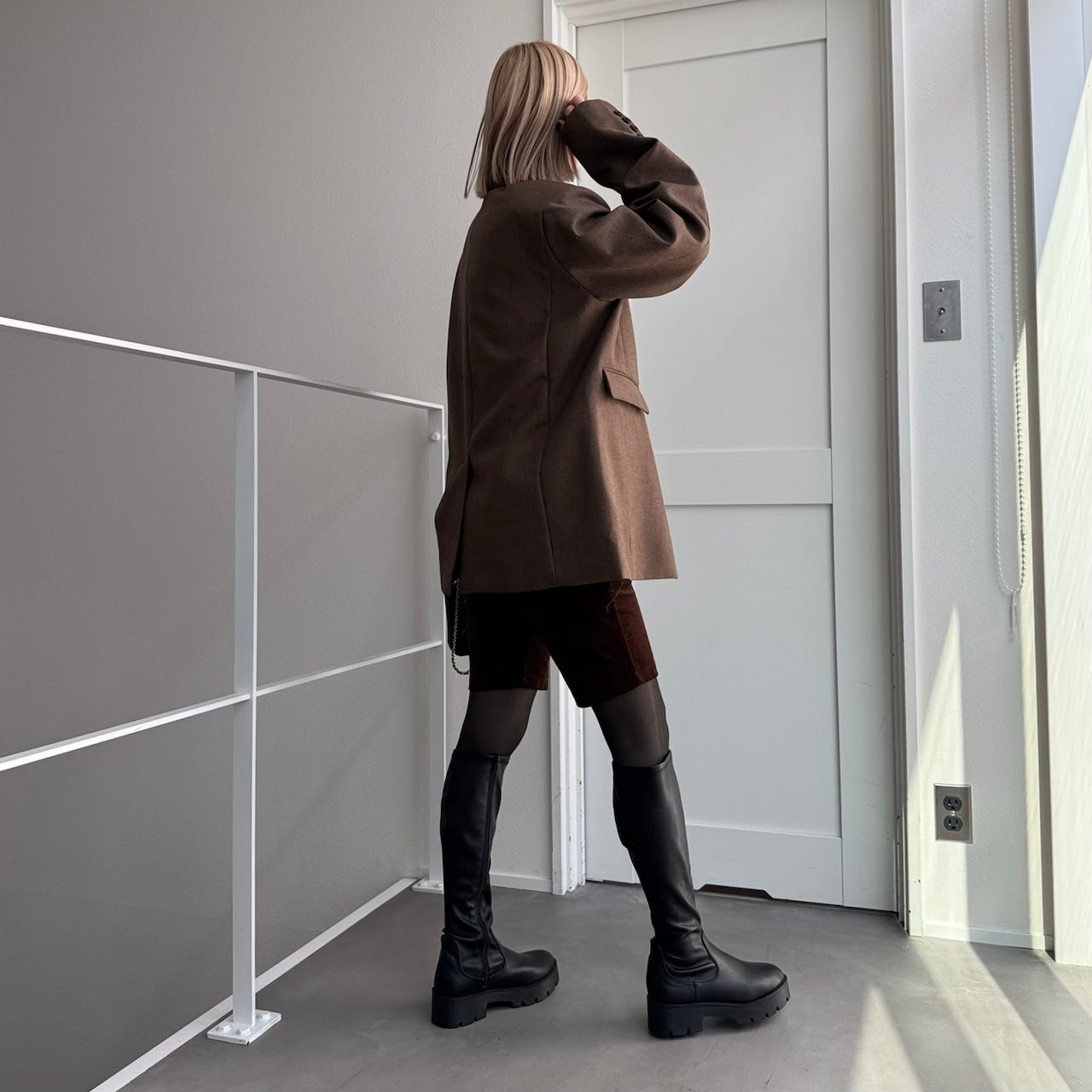 corduroy biker PT/brown