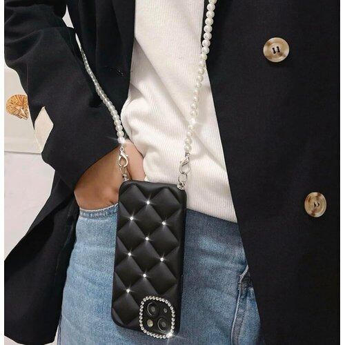 ショルダー 閉め ストラップ ボディフォンケース 無地 黒 12 12Pro 人気 