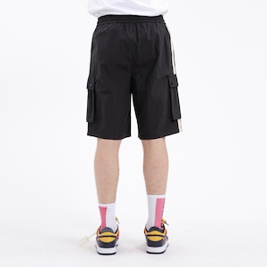 送料無料 【HIPANDA ハイパンダ】メンズ ショート パンツ MEN'S SHORT CARGO PANTS / BLACK