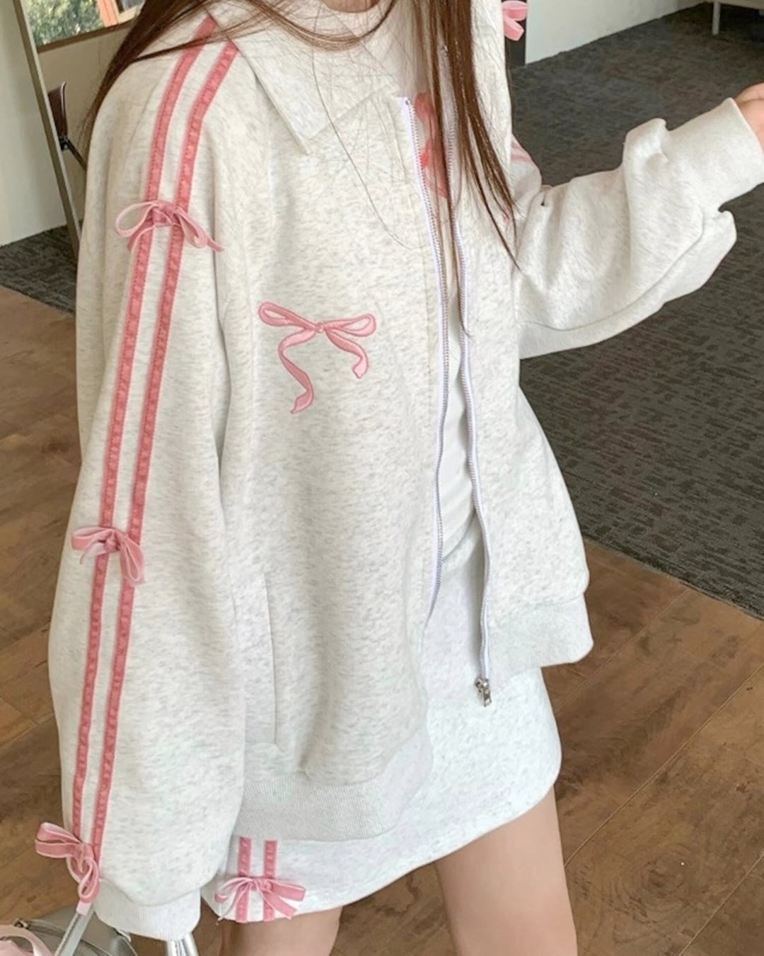 スポーティーリボンスウェットセットアップ 24WP09018