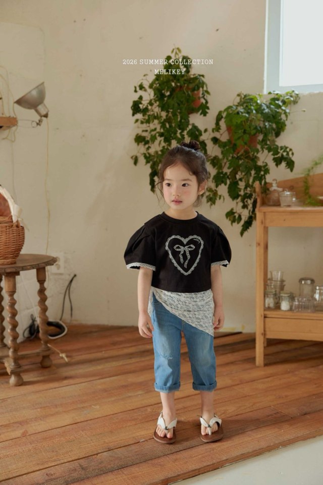 [MELIKEY] Capri Denim Pants (JS/JM) / [미라이키] 카프리데님팬츠 (JS/JM)