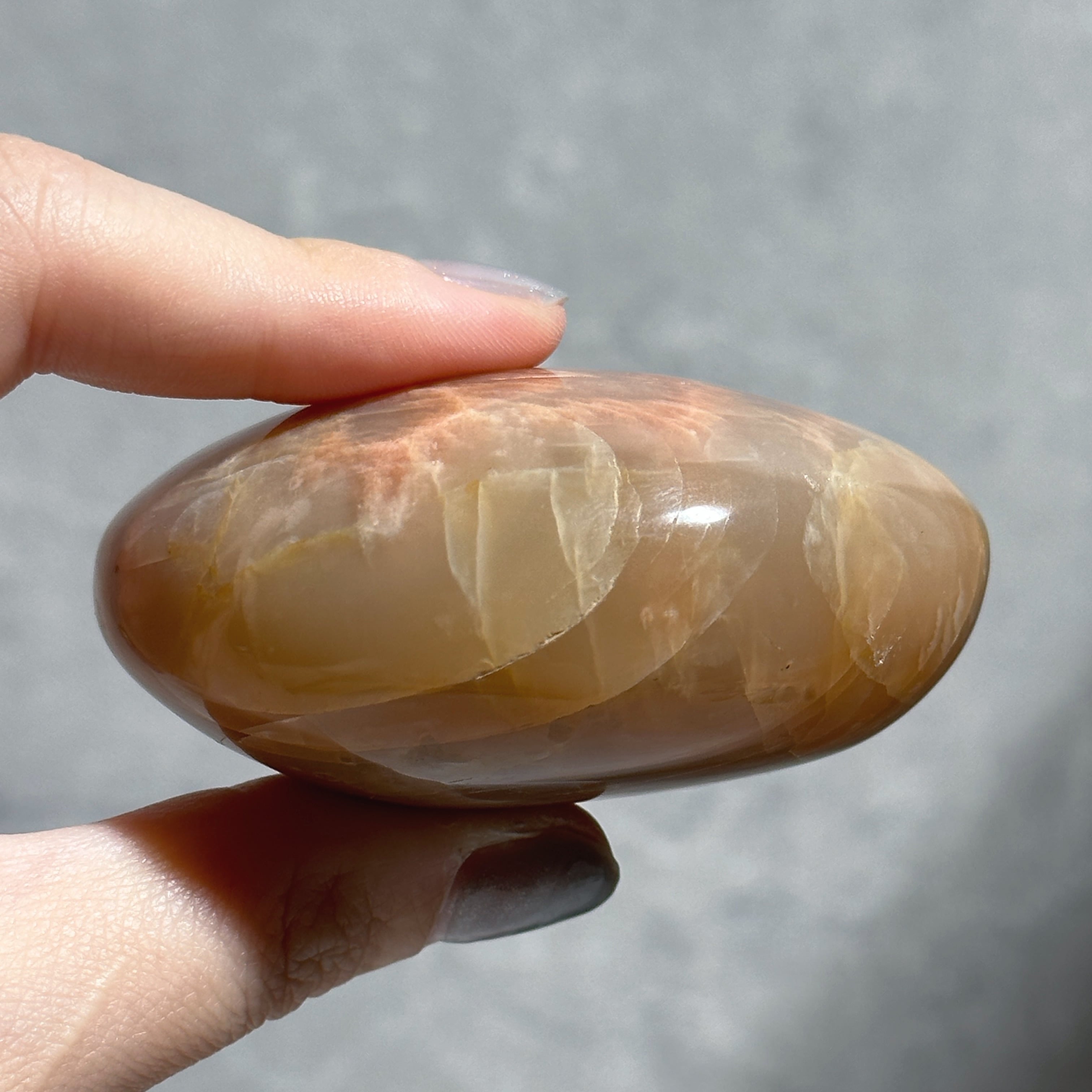 ピーチムーンストーン パームストーン12◇Peach Moon Stone◇天然石