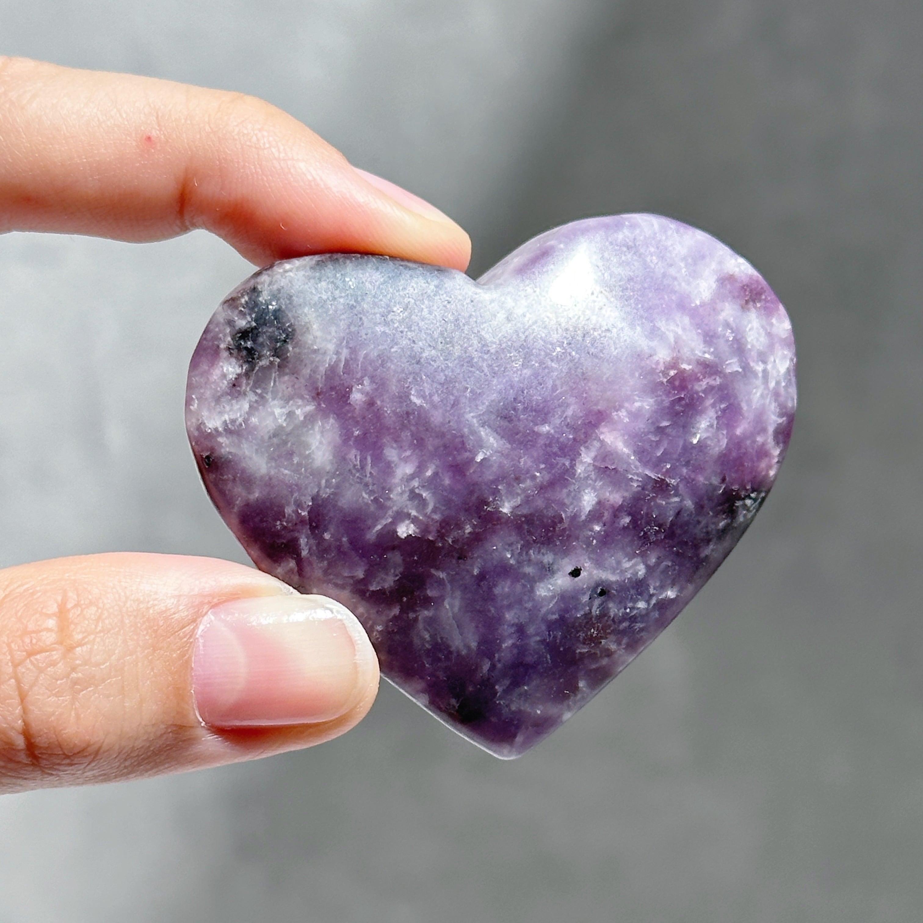 レピドライト ハート41◇Lepidolite◇天然石・鉱物・パワーストーン