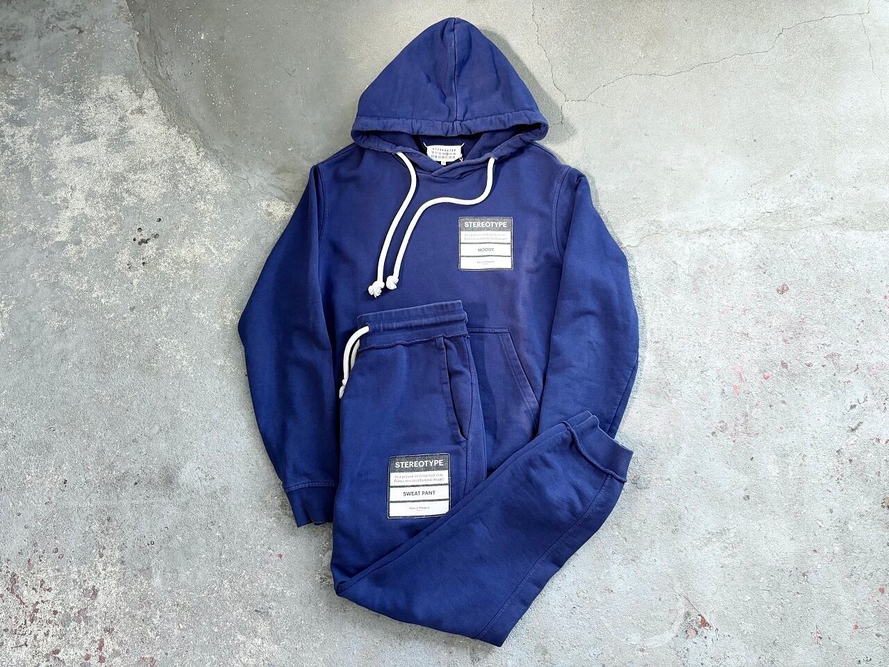 2020SS Maison Margiela "STEREO TYPE" HOODY & SWEAT PANT NAVY