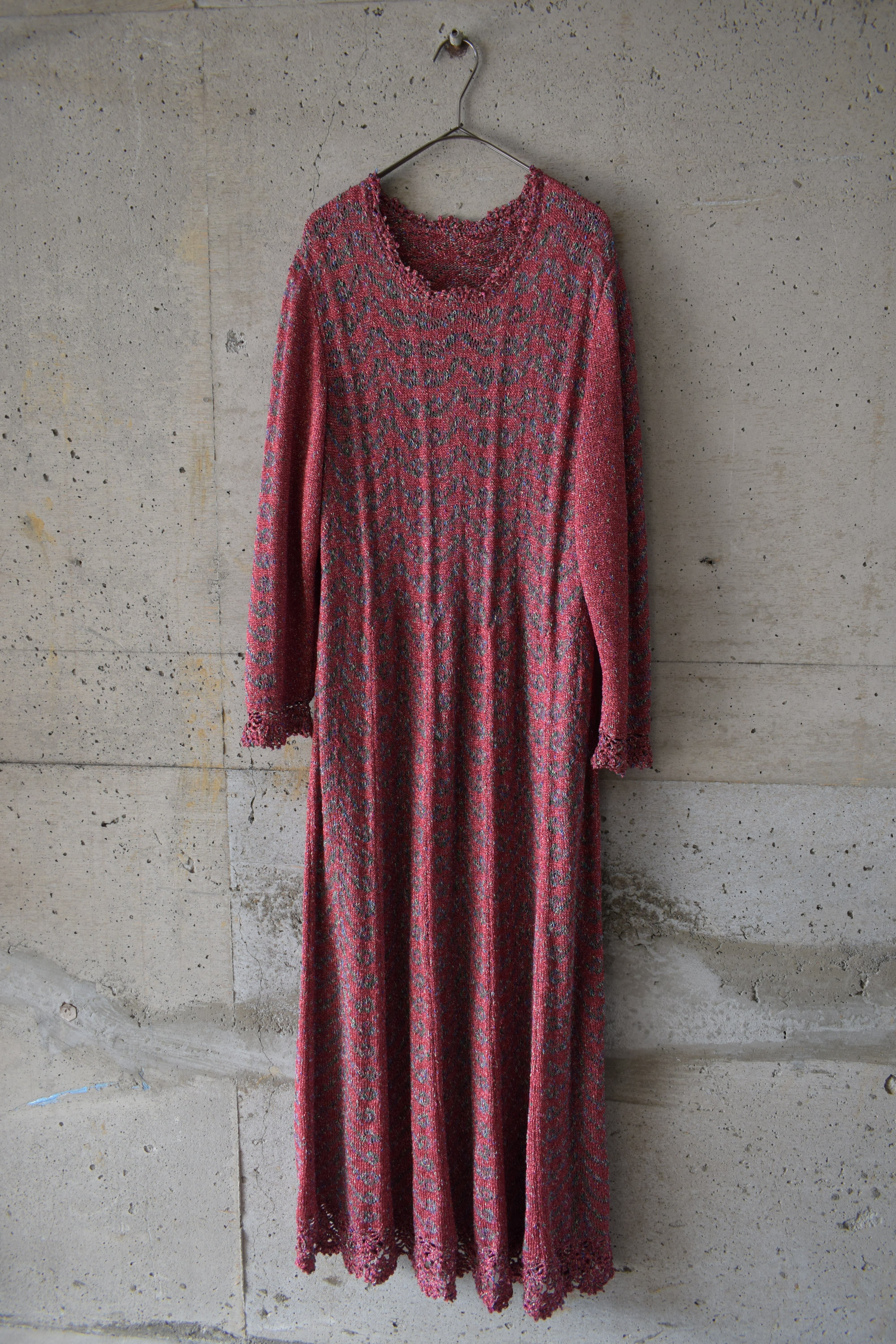 Pink glitter knit dress